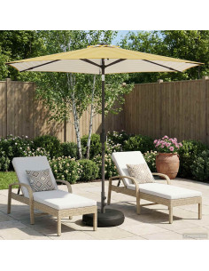 Parasol da Giardino con Luci LED 270 x 270 cm Poliestere