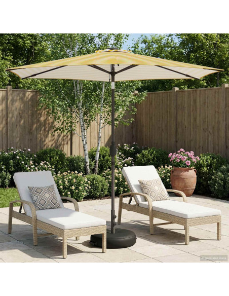 Parasol da Giardino con Luci LED 270 x 270 cm Poliestere