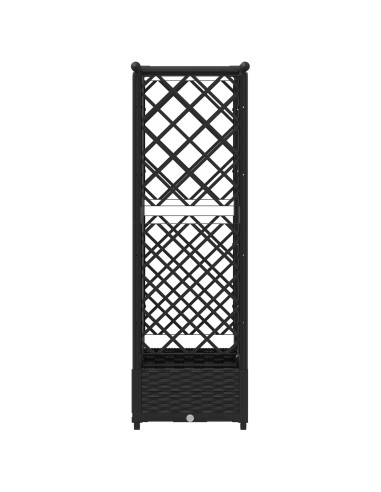 Letto Rialzato con Griglia e Tetto Nero 124 x 40 x 123 cm PP