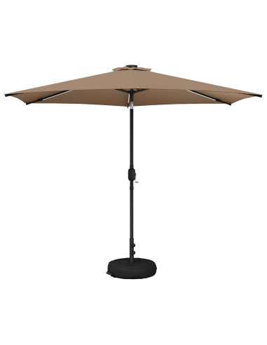 Parasol da Giardino con Luci LED 300 x 300 cm Poliestere