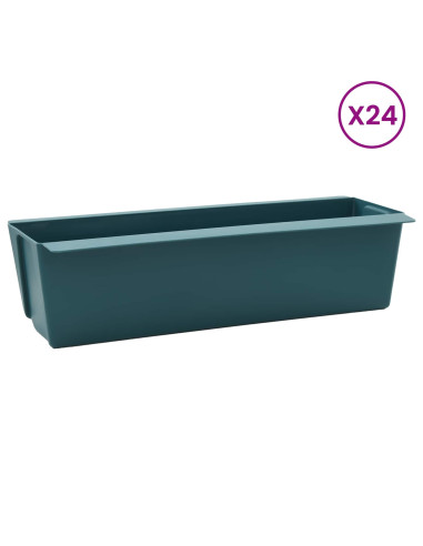 Fioriere per Euro pallet 24 pcs Verde 36 x 13,5 x 9,5 cm