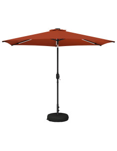 Parasol da Giardino con Luci LED 300 x 300 cm Poliestere