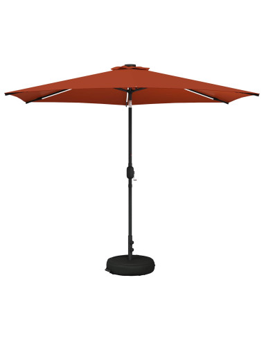 Parasol da Giardino con Luci LED 300 x 300 cm Poliestere
