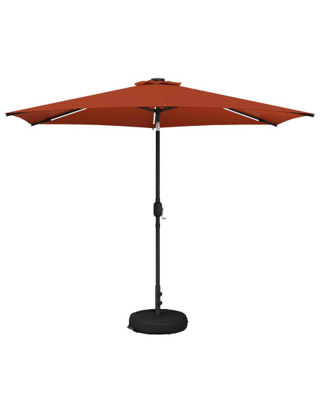 Parasol da Giardino con Luci LED 300 x 300 cm Poliestere