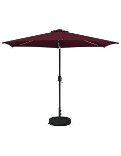Parasol da Giardino con Luci LED 300 x 300 cm Poliestere