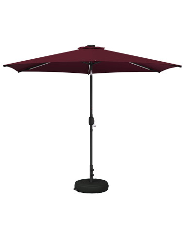 Parasol da Giardino con Luci LED 300 x 300 cm Poliestere