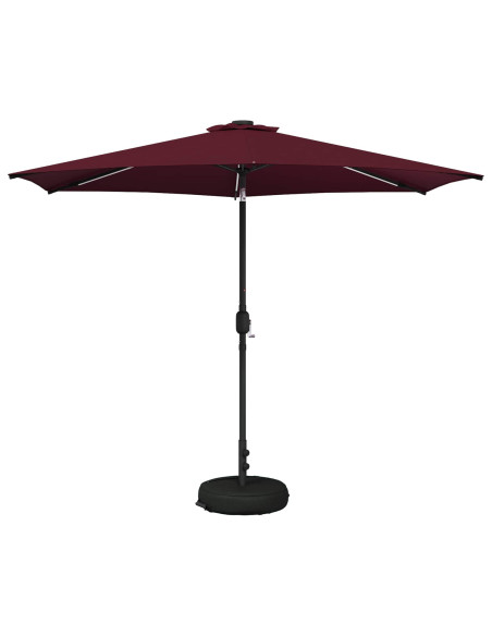 Parasol da Giardino con Luci LED 300 x 300 cm Poliestere