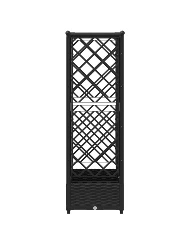 Letto Rialzato con Griglia e Tetto Nero 164 x 40 x 123 cm PP