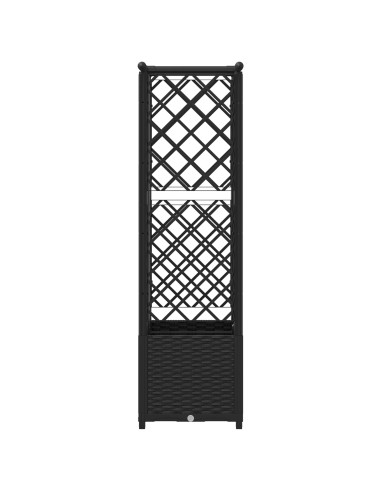 Letto Rialzato con Griglia e Tetto Nero 124 x 40 x 138 cm PP
