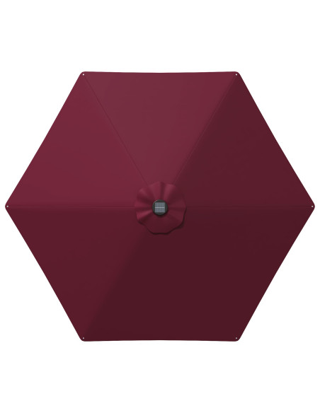 Parasol da Giardino con Luci LED 270 x 270 cm Poliestere
