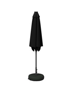 Parasol da Giardino con Luci LED 270 x 270 cm Poliestere Nero 2