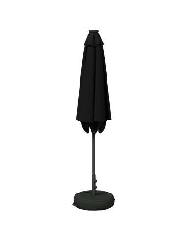 Parasol da Giardino con Luci LED 270 x 270 cm Poliestere Nero