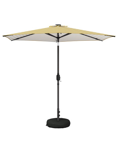 Parasol da Giardino con Luci LED 270 x 270 cm Poliestere