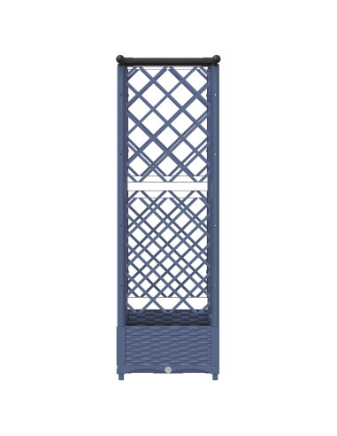 Letto Rialzato con Griglia e Tetto Grigio 124 x 40 x 123 cm PP