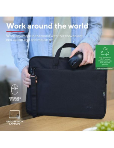 BOLOGNA BAG AND MOUSE SET BLACK