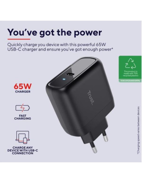 MAXO 65W USB-C CHARGER BLK