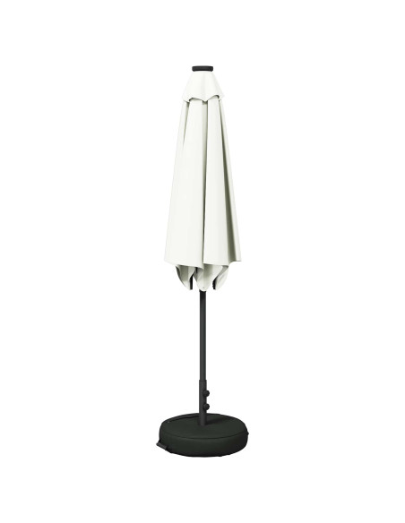 Parasol da Giardino con Luci LED 300 x 300 cm Poliestere Crema