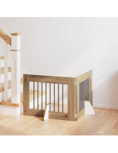 Cancello per cani con supporti 2 pcs Rovere Artigianale
