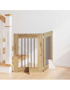 Cancello per cani con supporti 2 pcs Rovere Artigianale