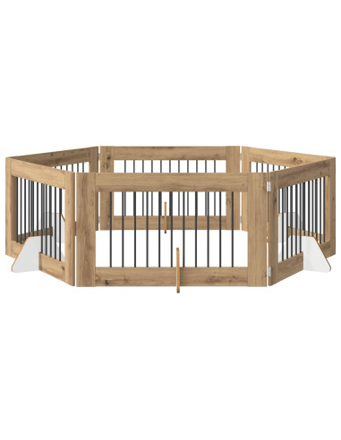 Cancello per cani con supporti 6 pcs Rovere Artigianale