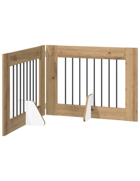 Cancello per cani con supporti 2 pcs Rovere Artigianale