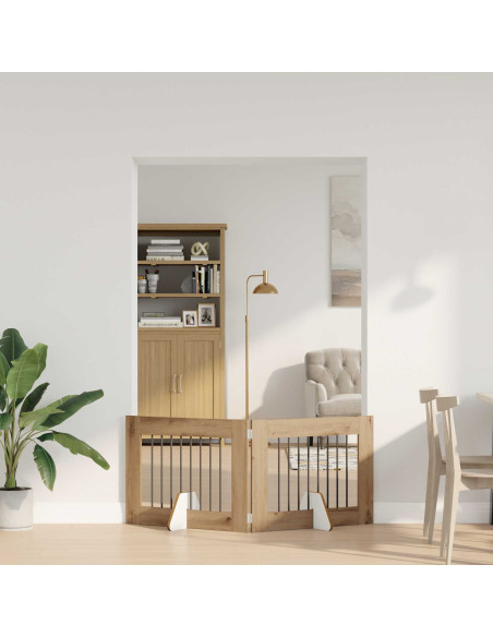 Cancello per cani con supporti 2 pcs Rovere Artigianale
