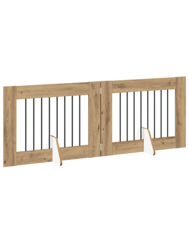 Cancello per cani con supporti 2 pcs Rovere Artigianale
