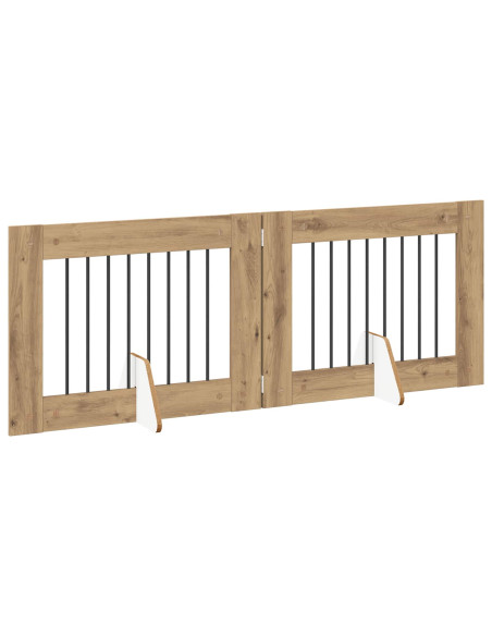 Cancello per cani con supporti 2 pcs Rovere Artigianale