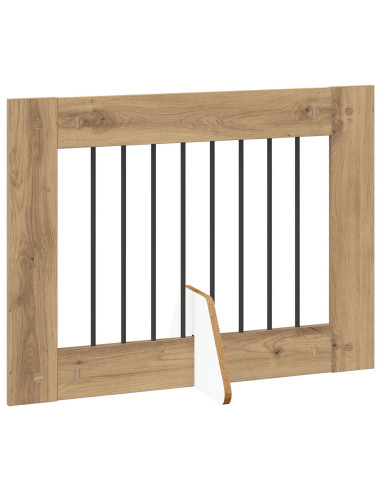 Cancello per cani con supporti 2 pcs Rovere Artigianale