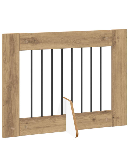 Cancello per cani con supporti 4 pcs Rovere Artigianale