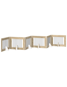 Cancello per cani con supporti 6 pcs Rovere Sonoma 80 x 60 cm 2