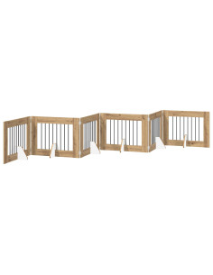 Cancello per cani con supporti 6 pcs Rovere Artigianale 2