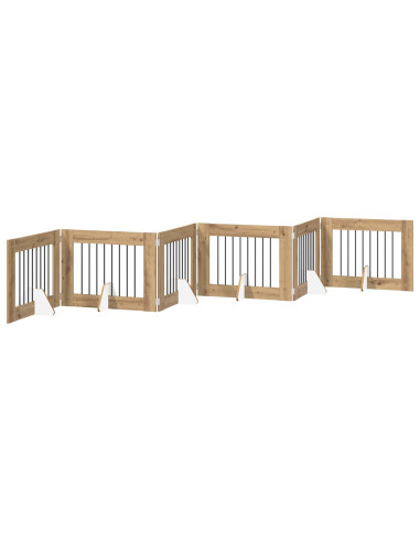 Cancello per cani con supporti 6 pcs Rovere Artigianale