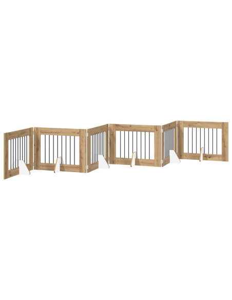 Cancello per cani con supporti 6 pcs Rovere Artigianale
