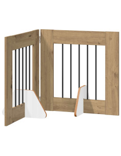 Cancello per cani con supporti 2 pcs Rovere Artigianale 2
