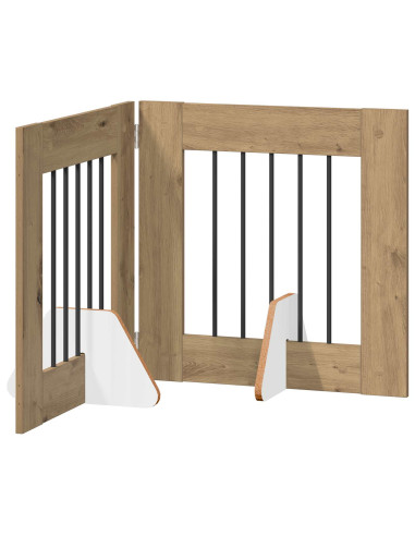 Cancello per cani con supporti 2 pcs Rovere Artigianale