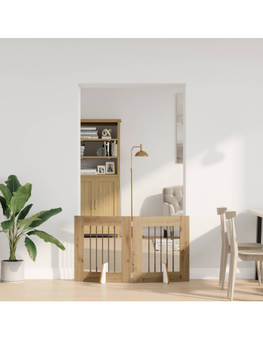 Cancello per cani con supporti 2 pcs Rovere Artigianale