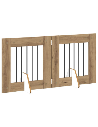 Cancello per cani con supporti 2 pcs Rovere Artigianale
