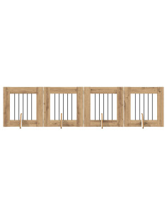 Cancello per cani con supporti 4 pcs Rovere Artigianale 2