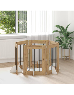Cancello per cani con supporti 6 pcs Rovere Artigianale