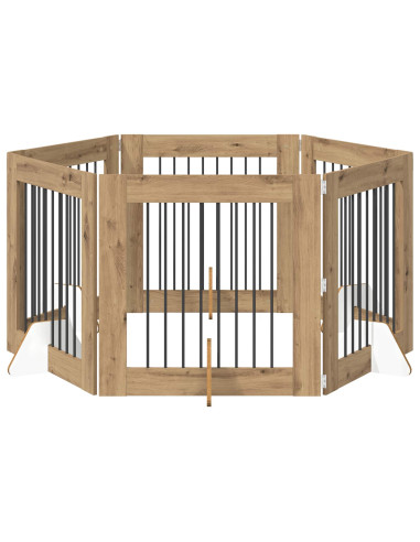 Cancello per cani con supporti 6 pcs Rovere Artigianale