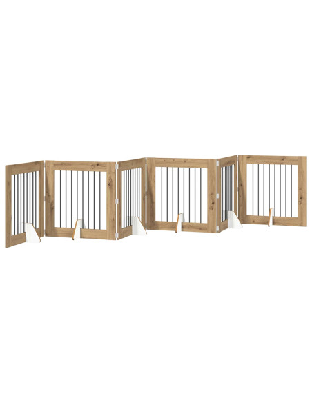 Cancello per cani con supporti 6 pcs Rovere Artigianale