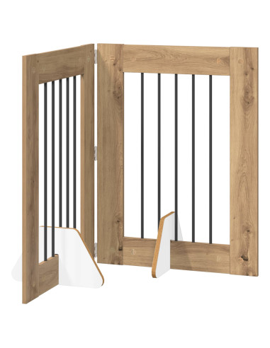 Cancello per cani con supporti 2 pcs Rovere Artigianale