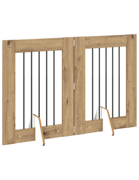 Cancello per cani con supporti 2 pcs Rovere Artigianale