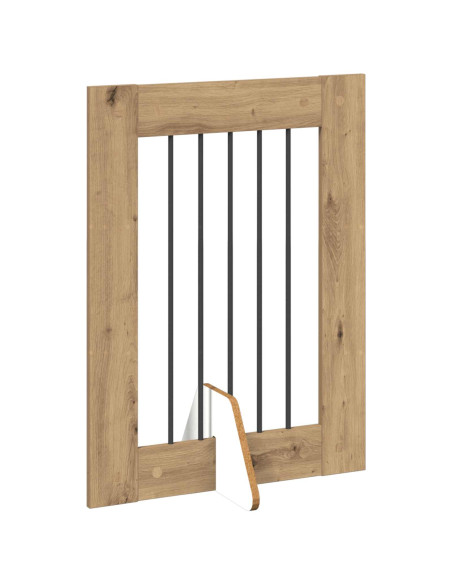 Cancello per cani con supporti 2 pcs Rovere Artigianale
