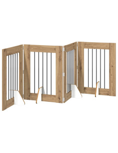 Cancello per cani con supporti 4 pcs Rovere Artigianale 2