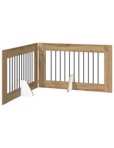 Cancello per cani con supporti 2 pcs Rovere Artigianale 2