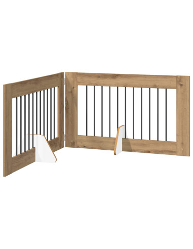 Cancello per cani con supporti 2 pcs Rovere Artigianale
