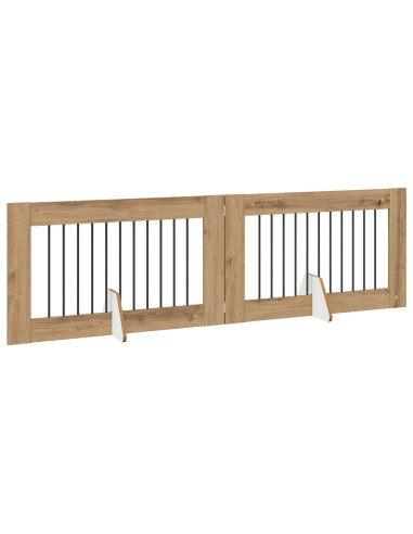 Cancello per cani con supporti 2 pcs Rovere Artigianale