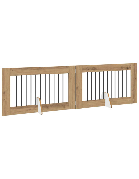 Cancello per cani con supporti 2 pcs Rovere Artigianale